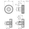 Elesa Brass boss, plain or threaded blind hole, MBT.30 B-1/4-20-C5 MBT-B (inch sizes)